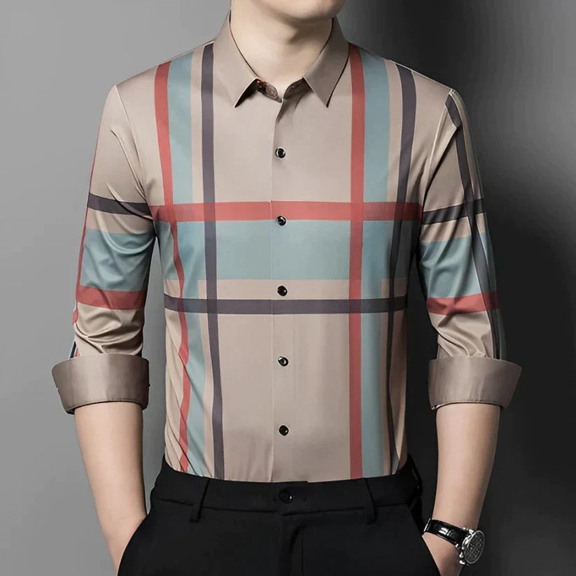 Pack of 2 Full Sleeve Cotton Check Shirt (PEACH+BLUE G)