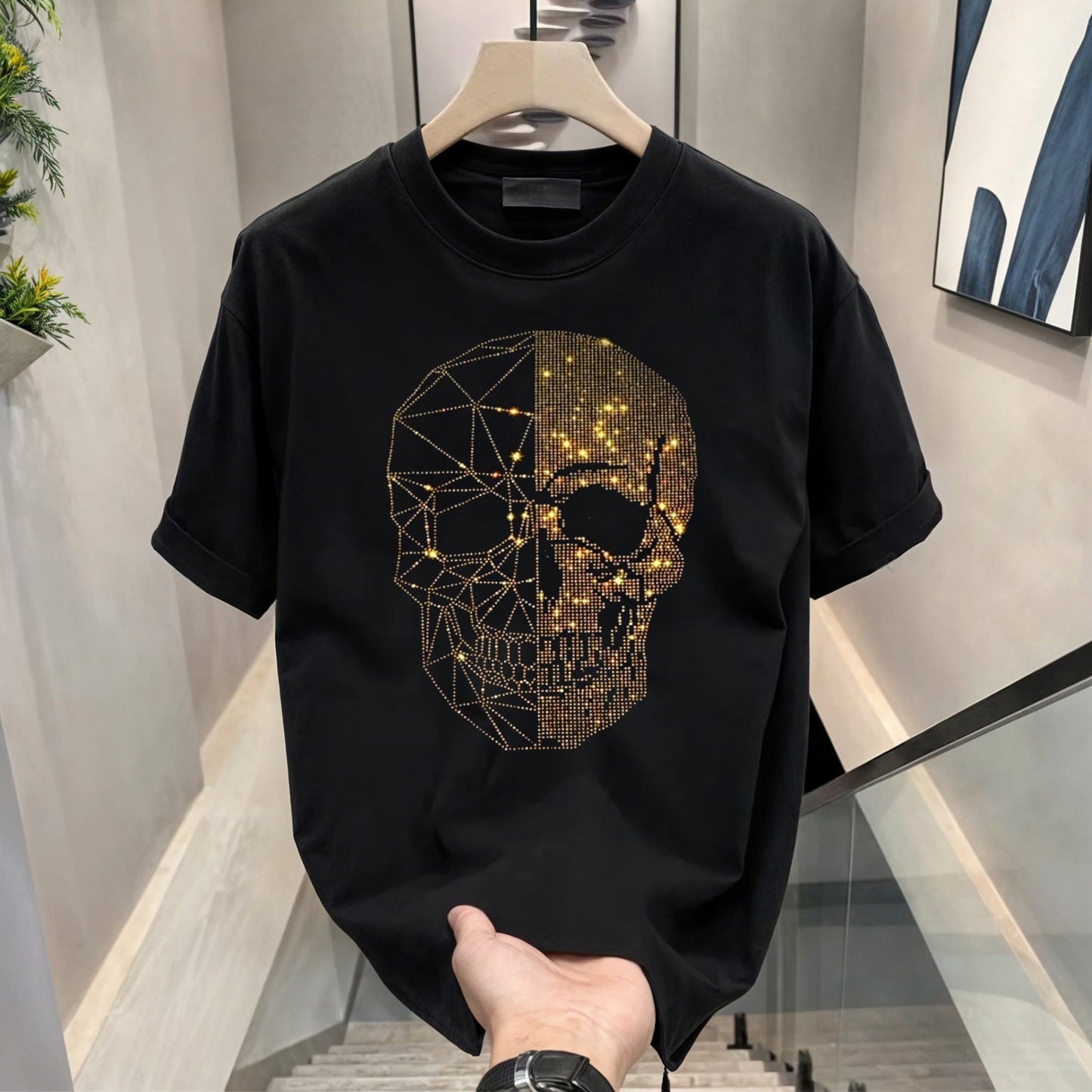 Men's Rhinestone Luxury T-shirts (SKULL)